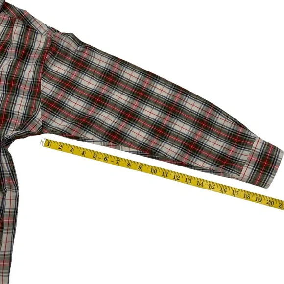 Vintage 80s Eddie Bauer Marin Poplin Multicolor Plaid Button Up Shirt USA Made - Picture 9 of 11